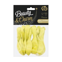 Balon gumowy Beauty&Charm makaronowe waniliowe 10szt. kremowy 12cal Godan (CB-1KWA)