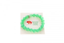 Bransoletka bransoletka jadeit górski butelkowa zieleń 10mm Mol