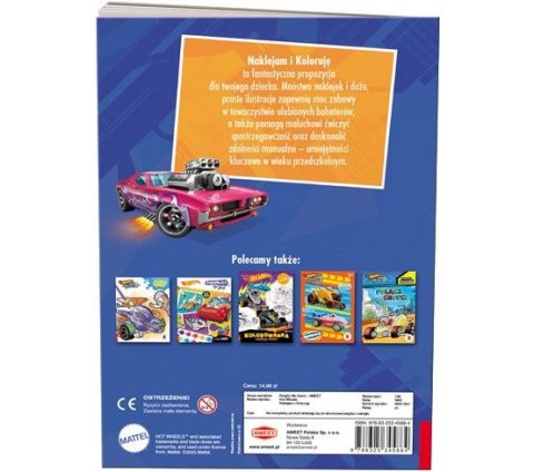 Książka dla dzieci Hot Wheels™. Naklejam i Koloruję Ameet (NAK 1601)