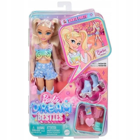 Lalka Dream Besties modowa Malibu na wrotkach + akcesoria [mm:] 290 Barbie (JFX96)