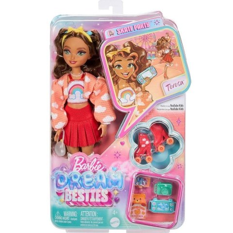 Lalka Dream Besties modowa Teresa na wrotkach + akcesoria [mm:] 290 Barbie (JFX98)