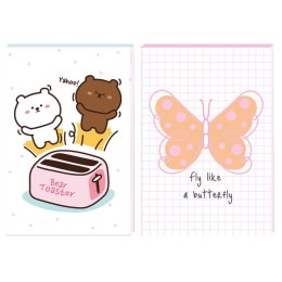 Notes (notatnik) dziewczynka A6 30k. krata Beniamin