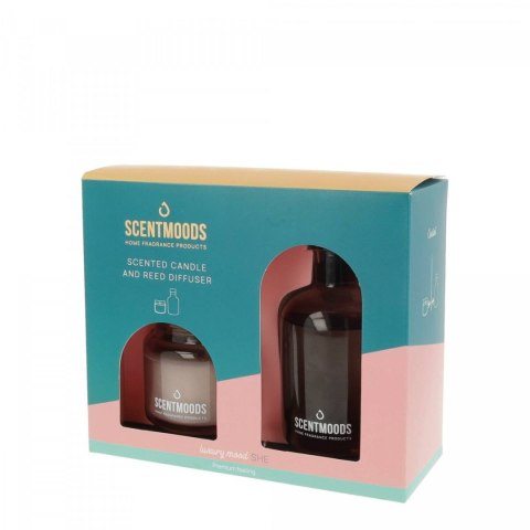 Świeczka ozdobna Zestaw prezentowy SHE - świeczka i dyfuzor zapachowy Pavoncella (8720935400998)