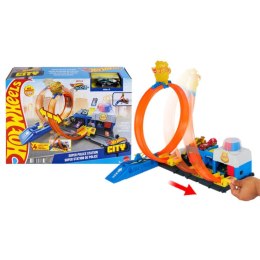Tor wyścigowy City Posterunek policji Hot Wheels (JBM71)