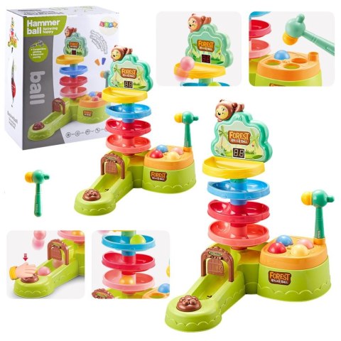 Zabawka edukacyjna tor dla kulek młotek Lean (22855)