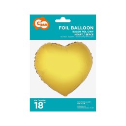 Balon foliowy serce złote 18 18cal Godan (FG-S36ZL)