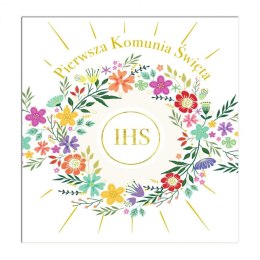 Kartka składana KARNET KW KOMUNIA TŁ WIANEK KOLOR kw Henry (5907465664981)