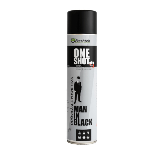 Odświeżacz powietrza 600 ml Freshtek ONE SHOT - Man in Black
