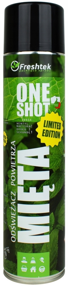 Odświeżacz powietrza 600 ml Freshtek ONE SHOT - Mięta
