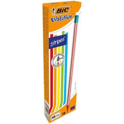Ołówek Evolutiom Stripes HB Bic (8960342)
