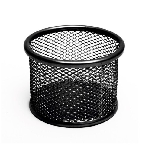 Przybornik na biurko czarny czarny metal Tres