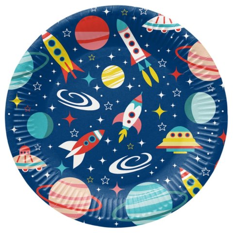 Talerz jednorazowy Space tektura śr. 230mm 8 szt Paw (PPL8001000)