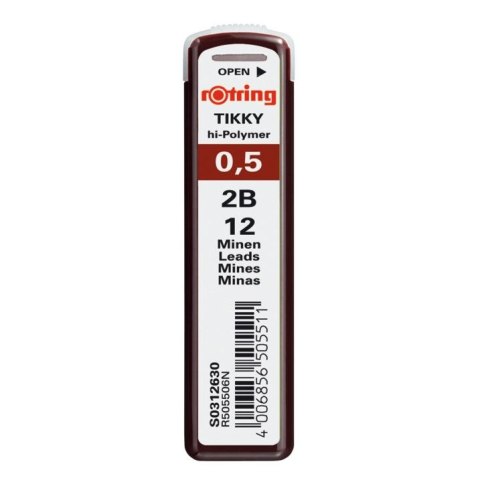 Wkład do ołówka (grafit) 2B 0,5mm Rotring