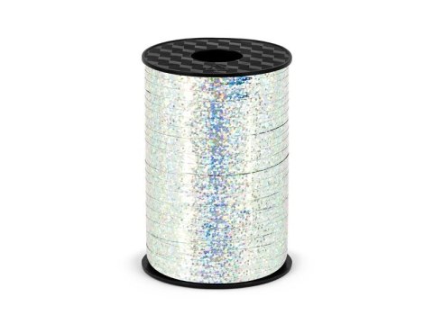 Wstążka 5x225 [mm x m] srebrna Partydeco (PRH5-018)