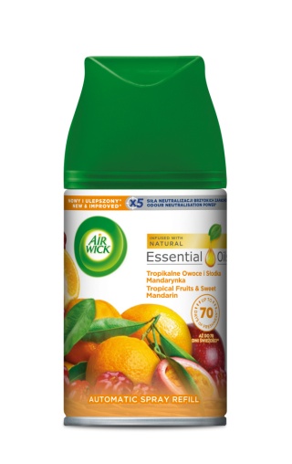 Air Wick Freshmatic - wkład do automatycznego odświeżacza powietrza, 250 ml - Tropikalne owoce i słodka mandarynka