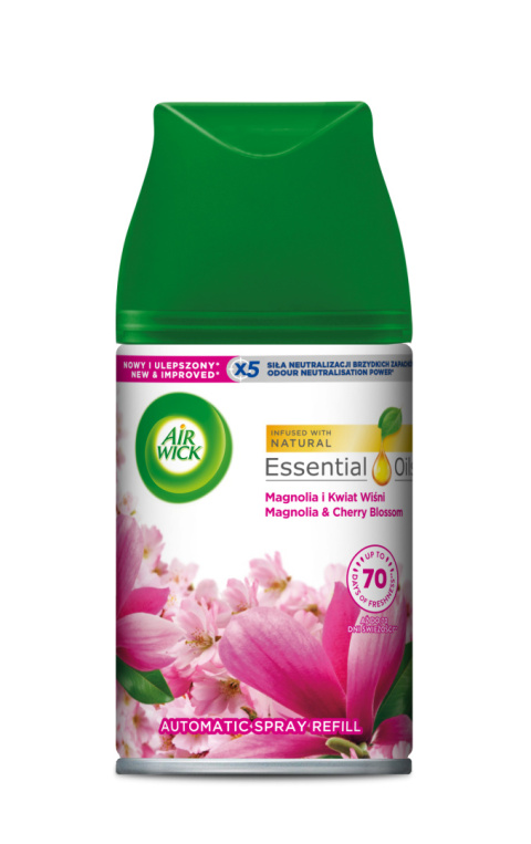 Air Wick Freshmatic - wkład do automatycznego odświeżacza powietrza, 250 ml - Magnolia i kwiat wiśni