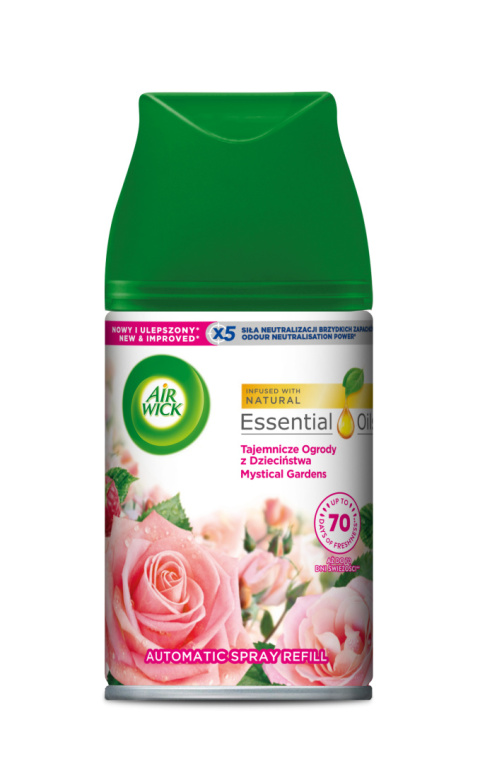 Air Wick Freshmatic - wkład do automatycznego odświeżacza powietrza, 250 ml - Tajemnicze ogrody z dzieciństwa