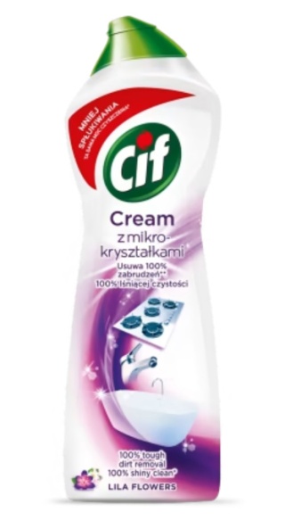 Cif Cream - mleczko z mikrokryształkami 750 ml - Lila flowers