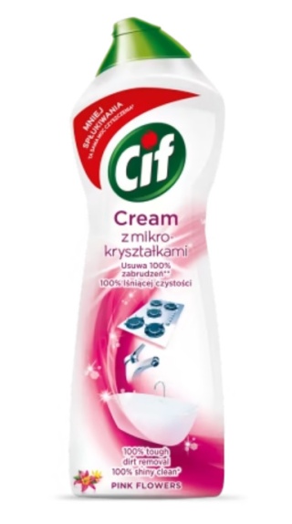 Cif Cream - mleczko z mikrokryształkami 750 ml - Pink flowers