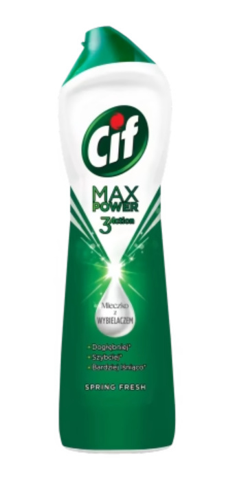 Cif Max Power - mleczko z wybielaczem 750 ml - Spring Fresh