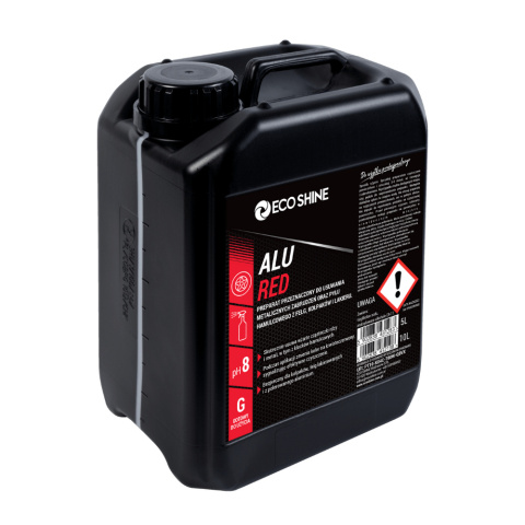 Eco Shine ALU RED - płyn do usuwania zabrudzeń z felg, kołpaków i lakieru - 5L