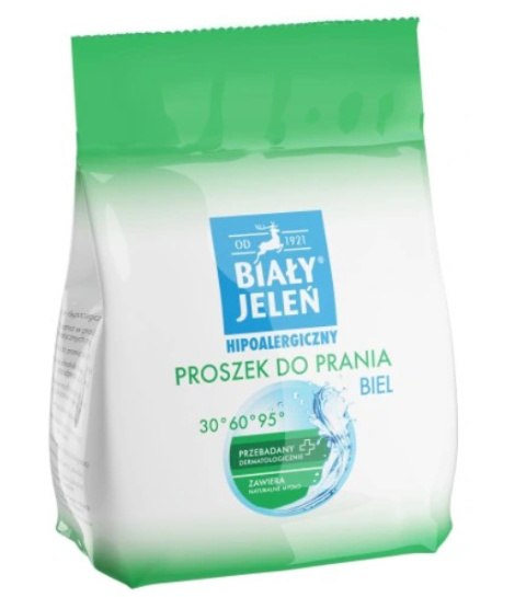 Biały jeleń Proszek do prania białego 1,5kg