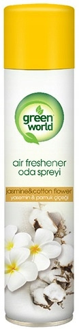 Green World - odświeżacz powietrza w spray'u, 300 ml - Jaśmin i kwiat bawełny