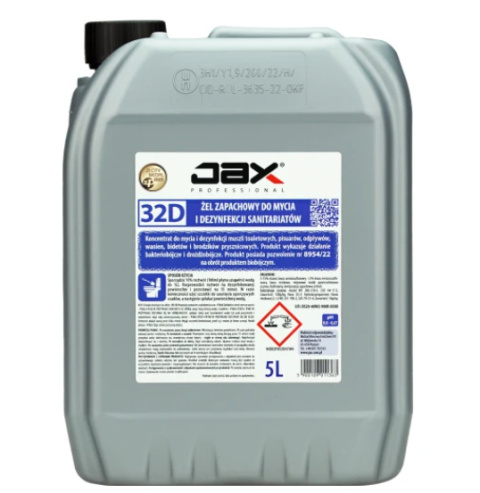 Jax Professional 32D - Żel zapachowy do mycia i dezynfekcji sanitariatów- 5L