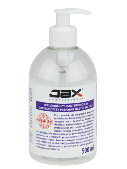 Jax Professional 34 PREMIUM - Płyn do dezynfekcji rąk - 500ML
