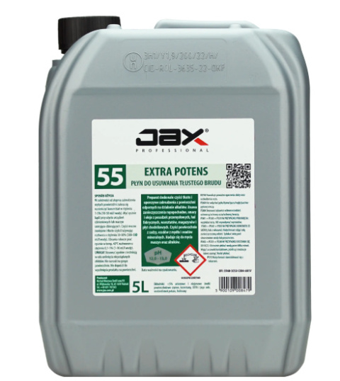Jax Professional 55 - Extra Potens preparat do usuwania tłustego brudu - 5L