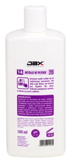 Jax Prosessional 14 - kremowe mydło w płynie - 500ml REFILL