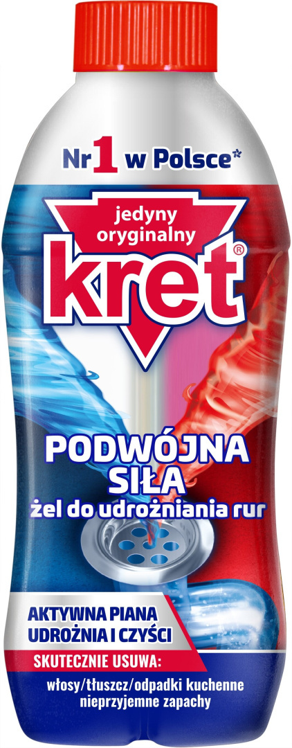 Kret - żel udrażniające do rur Podwójna Siła 700ml