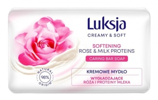 Luksja Creamy & Soft - mydło w kostce - Róża