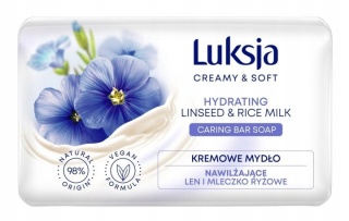 Luksja Creamy & Soft - mydło w kostce - Len