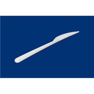 Noże plastikowe białe - 50 sztuk