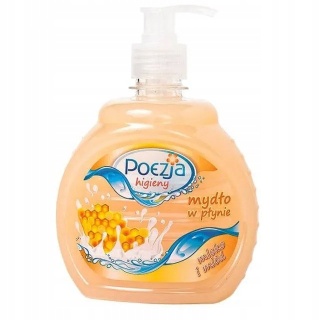 Poezja mydło w płynie z pompką 500ml - Mleko i miód