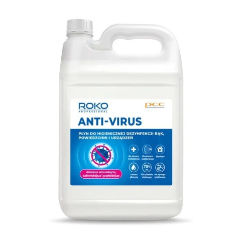 Roko Professional Anti-Virus płyn do dezynfekcji rąk, narzędzi i powierzchni 5L