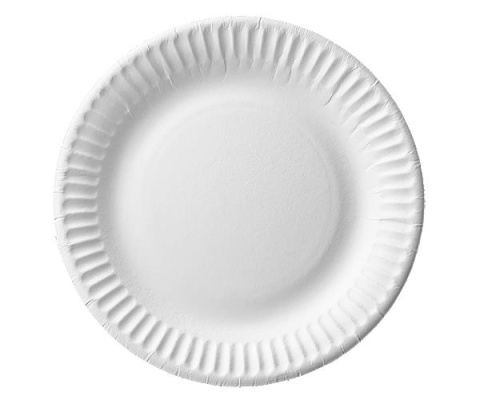 Talerz papierowy biały okrągły 15 cm - 100 sztuk