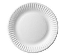 Talerz papierowy biały okrągły 23 cm - 100 sztuk