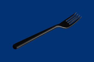 Widelce plastikowe czarne - 50 sztuk