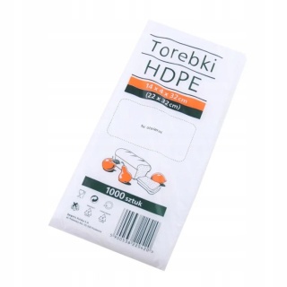 Woreczki foliowe HDPE 14x4x32 - 1000 sztuk
