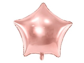 Balon foliowy Gwiazdka, 70cm, różowe złoto 27cal Partydeco (FB78M-019R)
