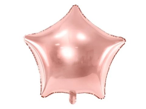 Balon foliowy Gwiazdka, 70cm, różowe złoto 27cal Partydeco (FB78M-019R)