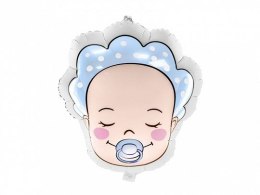 Balon foliowy w kształcie bobasa chłopiec 40x45cm 18cal Partydeco (FB63-001)