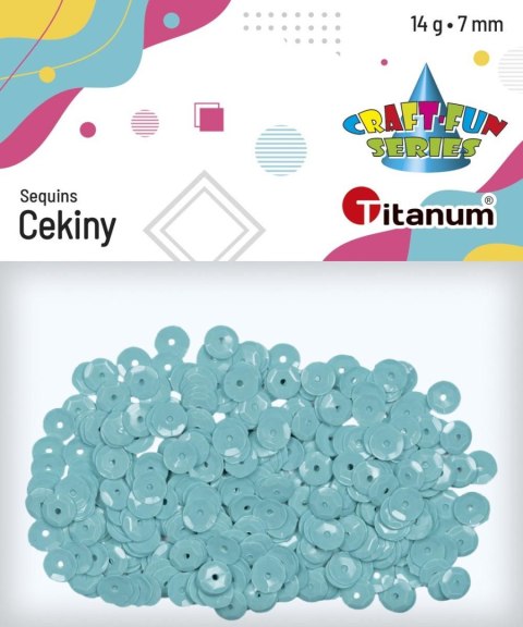 Cekiny Craft-Fun Series okrągłe 7mm lazurowy 14g Titanum