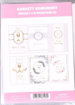 Kartka składana Pierwsza kOMUNIA ŚWIĘTA 5905525862230 A5 Avanti (A5)