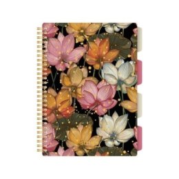 Kołozeszyt (kołonotatnik) JAPONIA KWIATY B5 100k. 80g krata Strigo (PADS073)