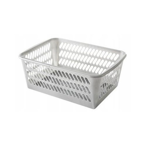 Koszyk plastikowy do przechowywania 364x254x145mm - szary