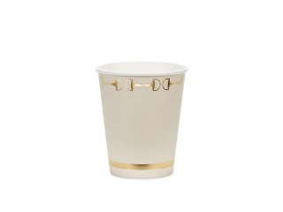 Kubek jednorazowy Strzemiona, beż papier 220ml Partydeco (KPP99-EU1)