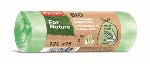 Paclan Biodegradowalne worki na śmieci 12L